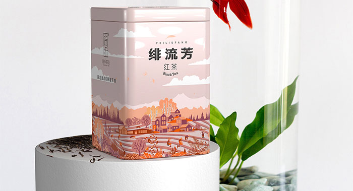 來自西北深山的玉葉茶葉包裝設計-創(chuàng)意插畫茶葉包裝設計